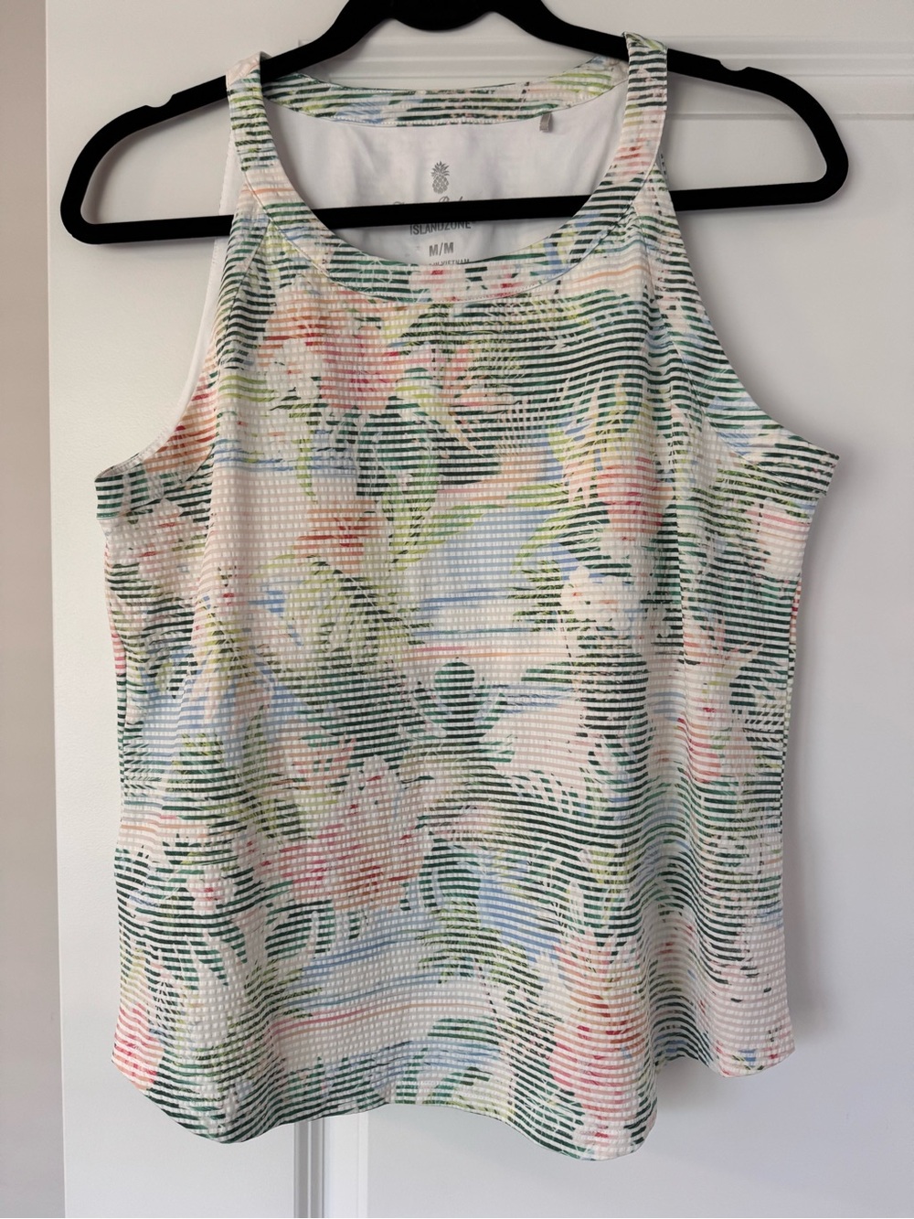 Tommy Bahama island Zine Floral Tank Top - White, Green & Pink